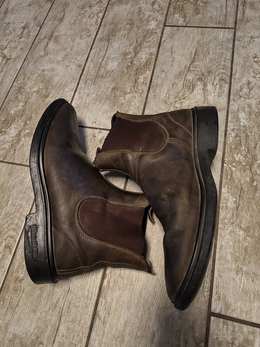 Blundstone Brown Men's Brown Leather Slip-On Shoe Size 8